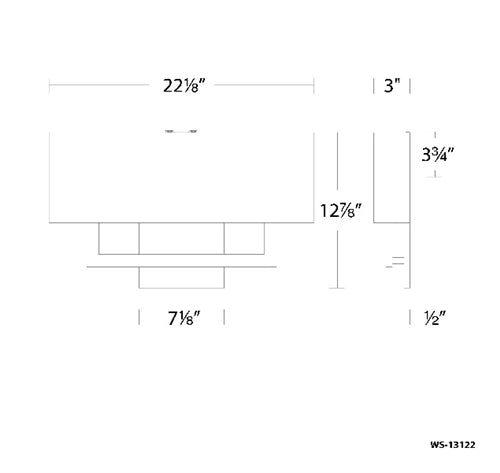 WAC Lighting WS-13122-BO 22" 16W LED Manhattan Wall Sconce, 2700K Color Temperature, 90 CRI, 840 Lumens, Brushed Bronze