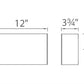 WAC Lighting WS-25612-BK 29W Blok Horizontal 12" LED Wall Sconce, 3000K Color Temperature, 90 CRI, 1162 Lumens, CA Title 24 Compliant, Black