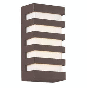 WAC Lighting WS-W23610-BZ 6.5W 10" Folsom LED Outdoor Wall Sconce 3000K, 3000K Color Temperature, 90 CRI, 630 Lumens, Bronze