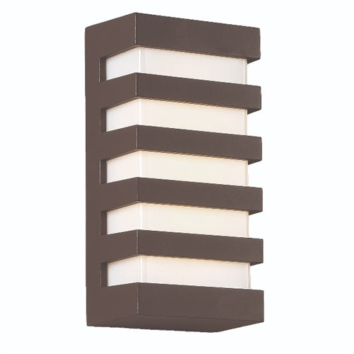 WAC Lighting WS-W23610-BZ 6.5W 10" Folsom LED Outdoor Wall Sconce 3000K, 3000K Color Temperature, 90 CRI, 630 Lumens, Bronze