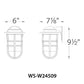 WAC Lighting WS-W24509-BK 10W 9" Steampunk Outdoor LED Wall Sconce, 3000K Color Temperature, 90 CRI, 365 Lumens, Black