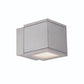 WAC Lighting WS-W2504-AL 16W Rubix Single LED Wall Mount, 3000K Color Temperature, 90 CRI, 750 Lumens, Brushed Aluminum