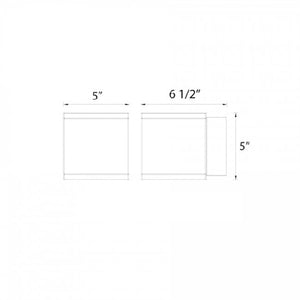 WAC Lighting WS-W2504-WT 16W Rubix Single LED Wall Mount, 3000K Color Temperature, 90 CRI, 750 Lumens, White