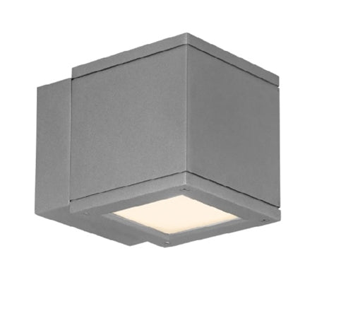 WAC Lighting WS-W2505-GH 30W Rubix Double LED Wall Mount, 3000K Color Temperature, 90 CRI, 1400 Lumens, Graphite