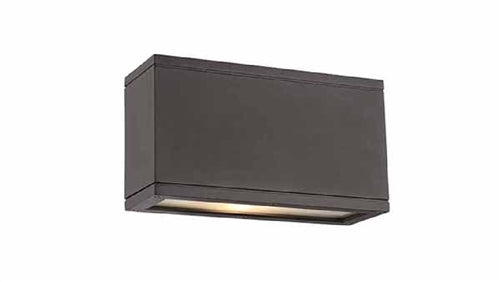 WAC Lighting WS-W2509-BZ 16W Rubix Single LED Wall Mount, 3000K Color Temperature, 90 CRI, 805 Lumens, Bronze