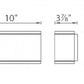 WAC Lighting WS-W2510-AL 30W Rubix Double LED Wall Mount, 3000K Color Temperature, 90 CRI, 1385 Lumens, Brushed Aluminum