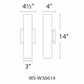 WAC Lighting WS-W36614-BK 21W 14" Caliber Outdoor LED Wall Sconce, 3000K Color Temperature, 90 CRI, 1500 Lumens, Black