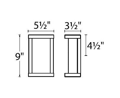 WAC WS-W47814-BK 14" 34W Case LED Outdoor Wall Sconce, 3000K Color Temperature, Black