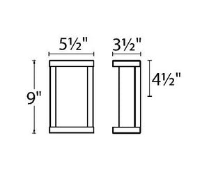 WAC WS-W47820-SS 20" 34W Case LED Outdoor Wall Sconce, 3000K Color Temperature, Stainless Steel