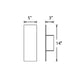 WAC Lighting WS-W54614-BZ 11W 14" Icon LED Outdoor Wall Sconce, 3000K Color Temperature, 90 CRI, Bronze