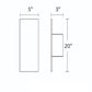 WAC Lighting WS-W54620-BZ 11W 20" Icon LED Outdoor Wall Sconce, 3000K Color Temperature, 90 CRI, Bronze