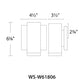 WAC Lighting WS-W61806-BZ 9W 6" Block LED Outdoor Wall Sconce, 3000K Color Temperature, 90 CRI, Bronze