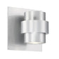 WAC Lighting WS-W64908-AL 21.5W 8" Barrel LED Outdoor Wall Sconce, 3000K Color Temperature, 90 CRI, Brushed Aluminum