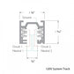WAC WT4-WT 4' W Trac, 120V, Surface Mount, White