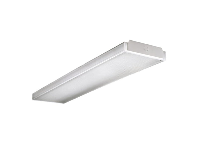Metalux 4WSNLED-LD4-40SL-F-UNV-EL14W-L840-CD1-U 4' Premium LED Wraparound, 4000 Lumens, Fros Acrylic Lens, 120-277V, 14W Emergency Battery Pack, 80 CRI, 4000K, 0-10V Dimming