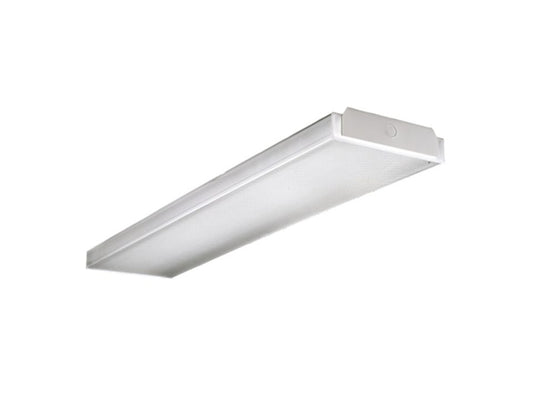 Metalux 4WSNLED-LD4-40SL-F-UNV-EL14W-L840-CD1-U 4' Premium LED Wraparound, 4000 Lumens, Fros Acrylic Lens, 120-277V, 14W Emergency Battery Pack, 80 CRI, 4000K, 0-10V Dimming
