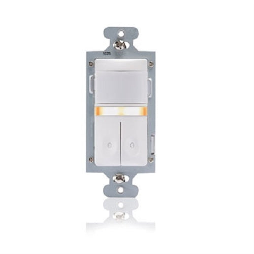 Wattstopper CS-350-N-B Dual Relay Wall Switch Vacancy Sensor with Nightlight, 600W, Black