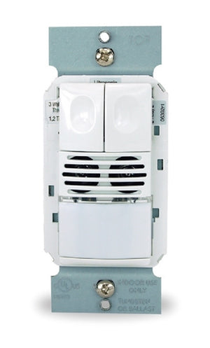 Wattstopper DSW-200-I Dual Technology Dual Relay Wall Switch Occupancy Sensor, 2 Relays 120/277V, Ivory