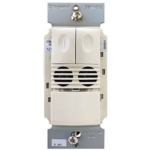 Wattstopper-DSW-302-LA Dual Technology Dual Rellay Wall Switch Occupancy Sensor, 120/277V, Light Almond