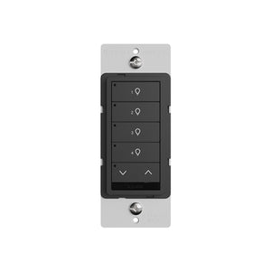 Wattstopper LMSW-241-BK Digital Wall Switch, 4-Button, 1-Rocker Standard Wall Switch, Black