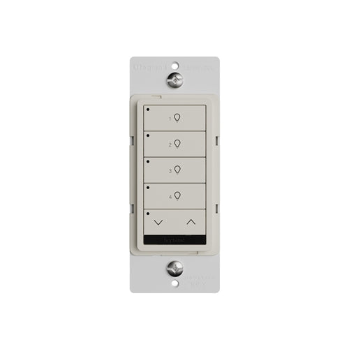 Wattstopper LMSW-241-LA Digital Wall Switch, 4-Button, 1-Rocker Standard Wall Switch, Light Almond