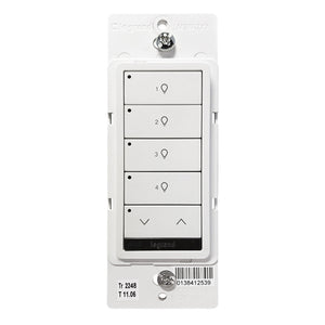 Wattstopper LMSW-241-W Digital Wall Switch, 4-Button, 1-Rocker Standard Wall Switch, White