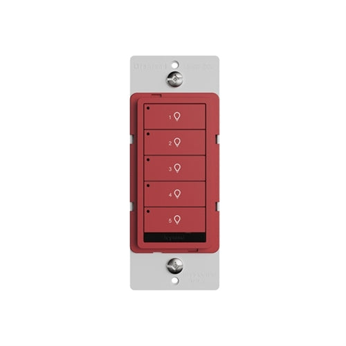 Wattstopper LMSW-250-RED 5-Button Standard Wall Switch, Red