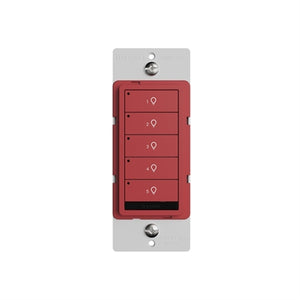Wattstopper LMSW-250-RED 5-Button Standard Wall Switch, Red