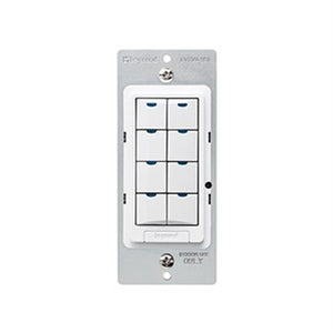 Wattstopper LVSW-108-I 8-Button Low Voltage Wall Switch, Ivory