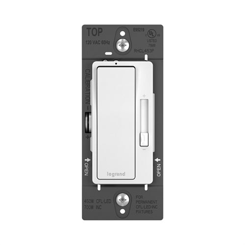 Wattstopper RH703PW 700W Incandescent Single Pole/3-Way, Preset Dimmer, White