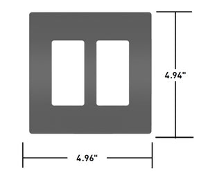 Wattstopper RWP262WCC6 Radiant 2-Gang Screwless Wallplate, White