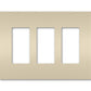 Wattstopper RWP263LA Radiant 3-Gang Screwless Wallplate, Light Almond