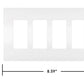 Wattstopper RWP264WCC6 Radiant 4-Gang Screwless Wallplate, White