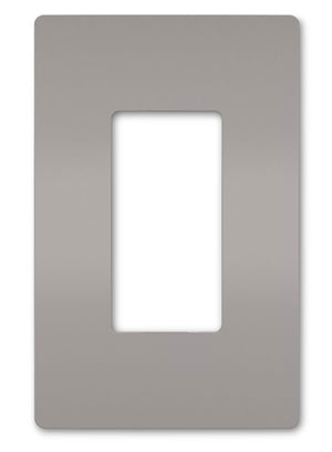 Wattstopper RWP26GRY Radiant 1-Gang Screwless Wallplate, Gray