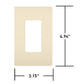 Wattstopper RWP26I Radiant 1-Gang Screwless Wallplate, Ivory