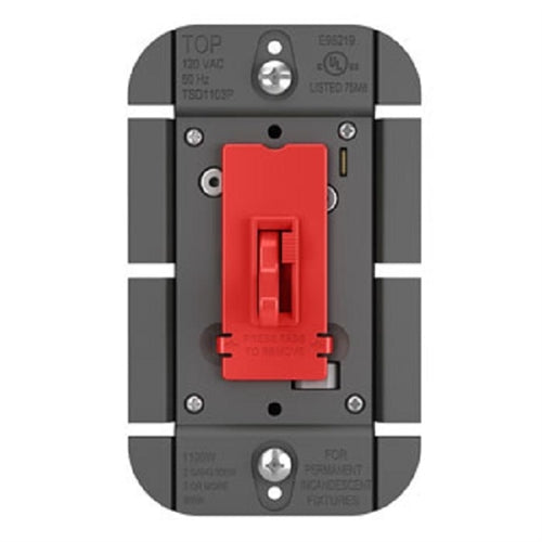 Wattstopper TSD1103PRED Toggle Slide Dimmer Incandescent Single Pole/3-Way, 1100WRed
