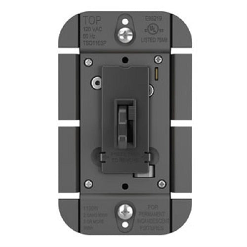 Wattstopper TSD703PBK 700W Single Pole/ 3-Way Incandescent Tottle Slide Dimmer, Black