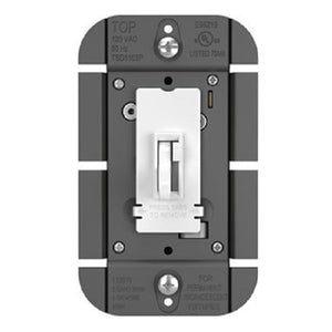 Wattstopper TSDSSL7APW 250W SSL7A-Compliant LED/ CFL/ Incandescent Single Pole/ 3-Way Toggle Slide Dimmer, White