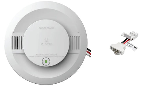 Kidde Firex SMAC9VFEX + 20-9003 Replacement Kit to Replace Old Kidde 120V AC Wire-in Smoke Alarm