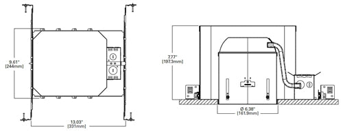 Halo H750FR2ICATD010 6" Fire Safe LED New Construction Housing