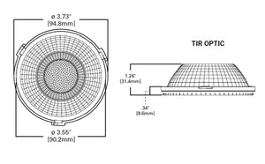 Halo Recessed TIR56NFL25 25 degree narrow flood optic