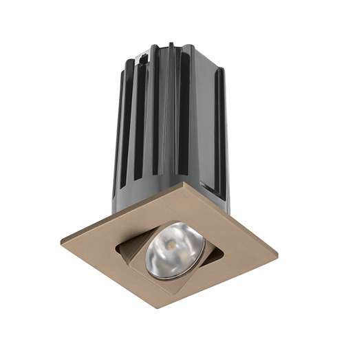 Juno 2" LED 2LEDTRIM G2 SQADJ 27K 80CRI NFL BRZ Recessed Lighting 2" LED Gen 2 Square Adjustable 2700K 80 CRI, Narrow Flood Beam, Bronze Finish