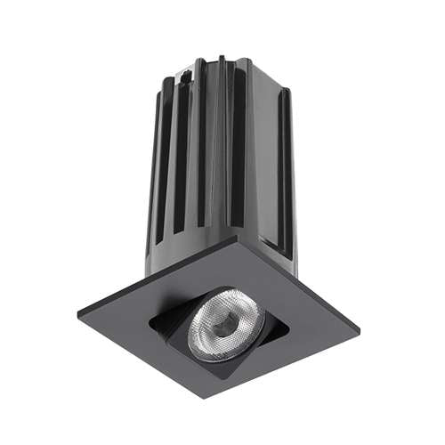 Juno 2" LED 2LEDTRIM G2 SQADJ 40K 90CRI FL BL Recessed Lighting 2" LED Gen 2 Square Adjustable 4100K 90 CRI, Flood Beam, Black Finish