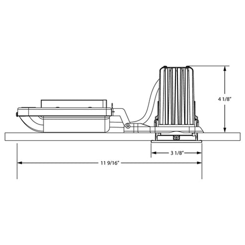 Open Unit Led Juno Recessed Lighting 2SQ-830FU-BWH 2