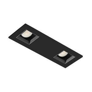 Juno Aculux 2SQ2APIN BD BLFM Recessed Lighting 2" 2 Heads LED Adjustable Pinhole Flush Mount Trim, Black Finish