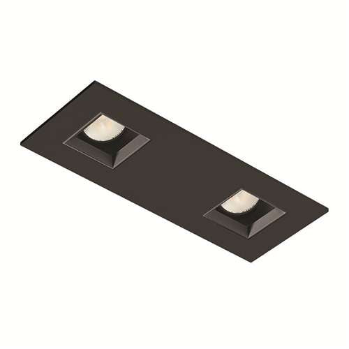Juno Aculux 2SQ2APIN BD BLSF WET Recessed Lighting 2" 2 Heads LED Adjustable Lensed Pinhole Self Flanged Trim, Black Finish