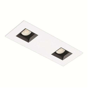 Juno Aculux 2SQ2APIN BD WHSF WET Recessed Lighting 2" 2 Heads LED Adjustable Lensed Pinhole Self Flanged Trim, White Finish