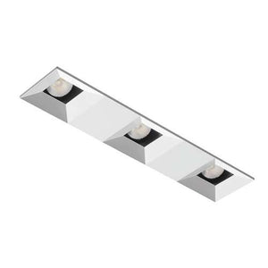 Juno Aculux 2SQ3ABV BD WHFM WET Recessed Lighting 2" 3 Heads LED Regressed Lensed Pinhole Flush Mount Trim, White Finish