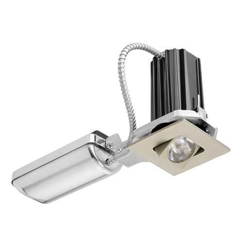 Juno Recessed Lighting 2SQA-835F1-SN 2" LED Square Adjustable 3500K 80CRI, Flood Beam, 120V only, Satin Nickle Finish