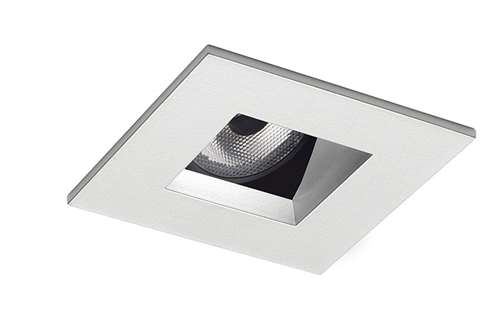 Juno Aculux 2SQA CD SF Recessed Lighting 2" LED Square Adjustable Angle Cut Reflector, Haze Self Flanged Trim